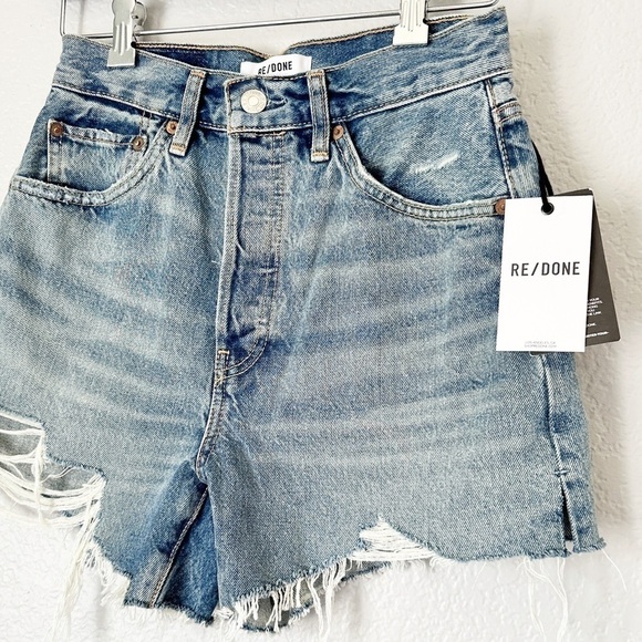 NWT RE/DONE 50s Cutoff High Waist Organic Denim Shorts 25